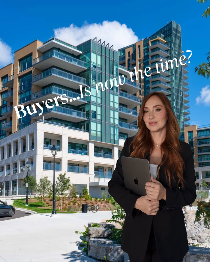 Burlington condo buildings in summer